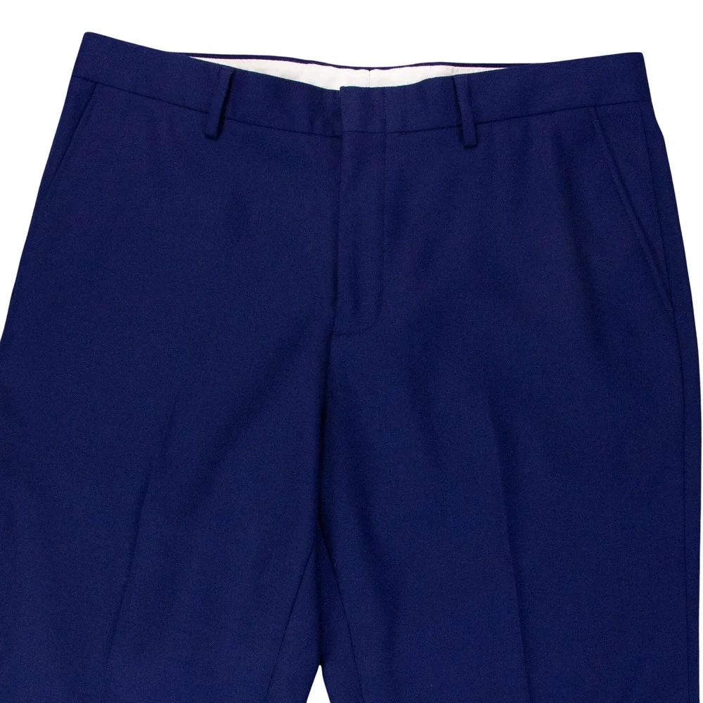 NWT J.Crew Bowery Slim Fit Wool Dress Pants Mens 34x34 Blue $128 MSRP